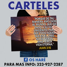 Load image into Gallery viewer, Carteles para Evangelizar 24"x18" - ($17 c/u si lleva 10 piezas)