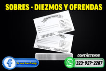 Load image into Gallery viewer, Sobres Personalizados 1 color o Full Color