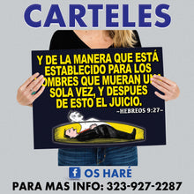 Load image into Gallery viewer, Carteles para Evangelizar 24&quot;x18&quot; - si lleva 6, a $17 c/u
