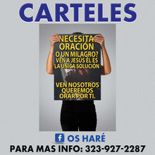 Load image into Gallery viewer, Carteles para Evangelizar 24&quot;x18&quot; - si lleva 6, a $17 c/u
