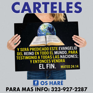 Carteles para Evangelizar 24"x18" - si lleva 6, a $17 c/u