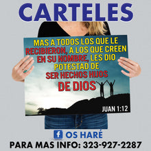 Load image into Gallery viewer, Carteles para Evangelizar 24&quot;x18&quot; - si lleva 6, a $17 c/u
